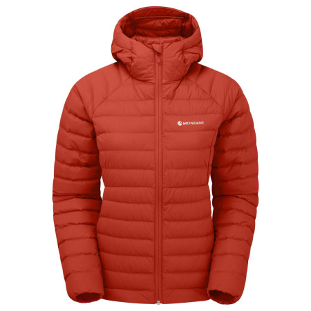 Damen Daunenjacke Montane Resolve Hoodie rot Saffron Red