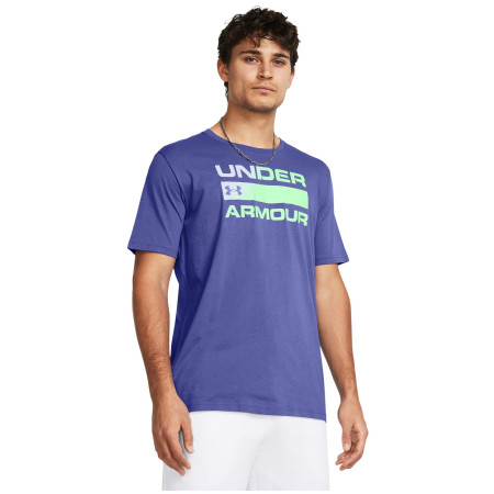 Herren-T-Shirt Under Armour Team Issue Wordmark SS blau/grün Starlight/MatrixGreen/Celeste