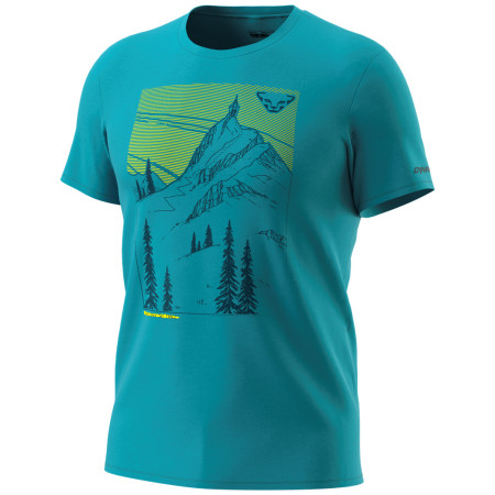 Herren-T-Shirt Dynafit Artist Series Dri T-Shirt M türkis storm blue/SKI TRACES ON TOP