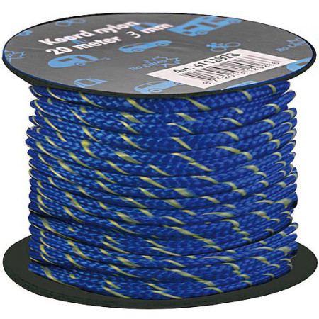 Zeltschnur Bo-Camp Nylon Guy Rope 20m 3mm blau/gelb Blue