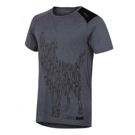 Herren-Funktionsshirt Husky Merino 100 kr rukáv Dog grau