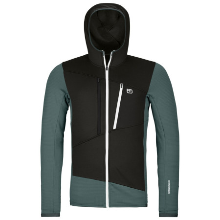 Herren-Sweatshirt Ortovox Fleece Grid Hoody M 2024 dunkelblau dark arctic grey