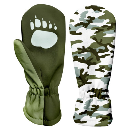 Kinder-Softshellhandschuhe WAMU Khaki