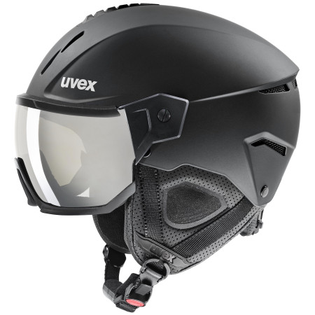 Skihelm Uvex Instinct Visor schwarz black mat