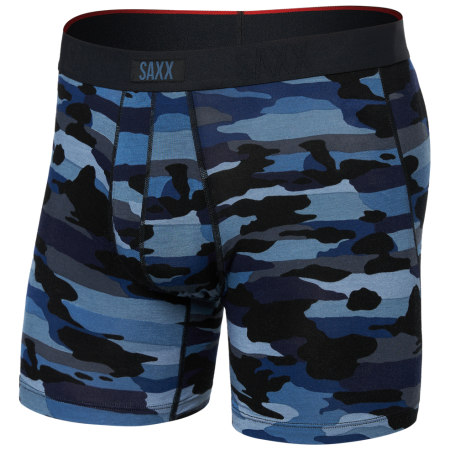Boxershorts Saxx Vibe Xtra Super Soft Boxer Brief Fly schwarz/blau cloudbank camo-navy