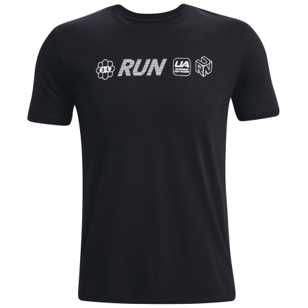 Herren-T-Shirt Under Armour Run Anywhere SS schwarz Black / White / White