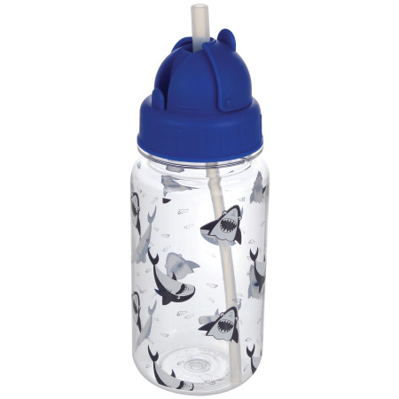 Wasserflasche Regatta Tritan Straw blau Shark