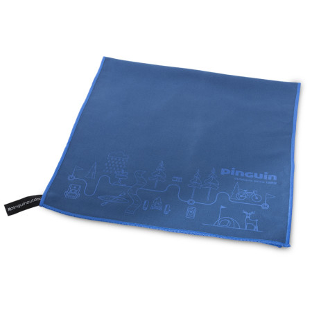 Handtuch Pinguin Micro Towel Map XL blau Blue