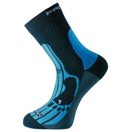 Socken Progress 8MB Merino schwarz/blau Black/Blue/Gray