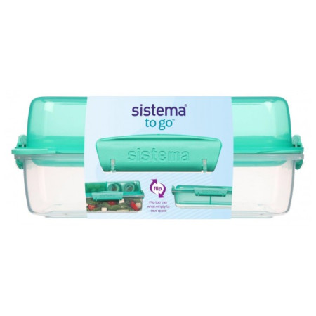 Lebensmittelbox Sistema Lunch Stack To Go Rectangle türkis mint