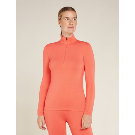 Damen-T-Shirt Icebreaker W Mer Core Heavyweight LS Half Z