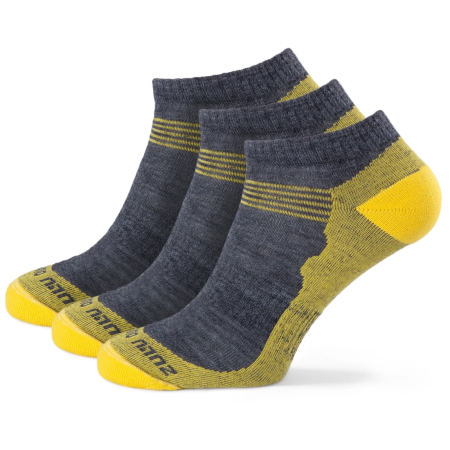 Socken Zulu Merino Summer 3-pack grau/gelb grey/yellow