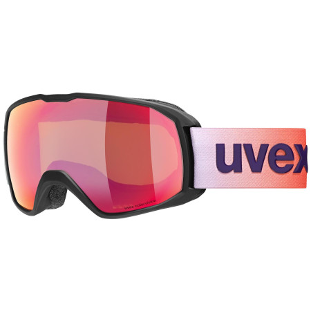 Skibrille Uvex Xcitd CV schwarz/orange black matt SL/scarlet-green