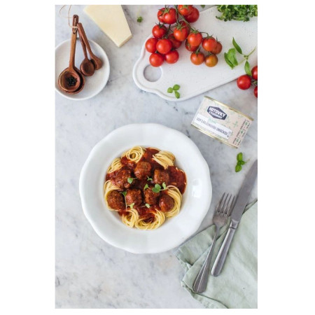 Fertigessen Hotovky z plechovky Fleischbällchen in Tomatensoße VEGAN 800 g
