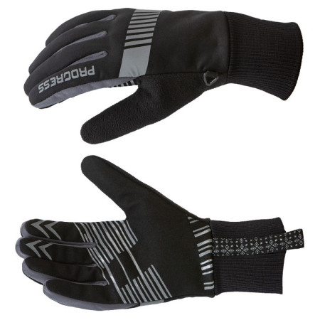 Handschuhe Progress R SNOWSPORT GLOVES 37RV schwarz/grau Black/Gray