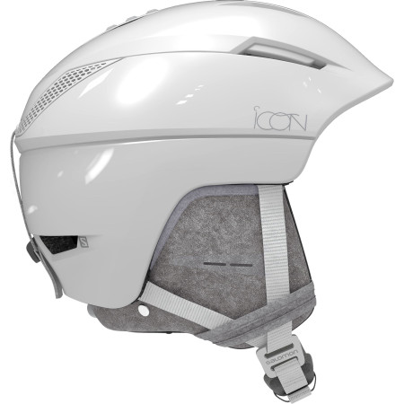 Damen Skihelm Salomon Icon² C. Air weiß WhiteGlossyPremium