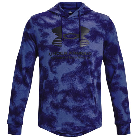 Herren-Sweatshirt Under Armour Rival Terry Novelty HD dunkelblau Sonar Blue / Deep Periwinkle / Black