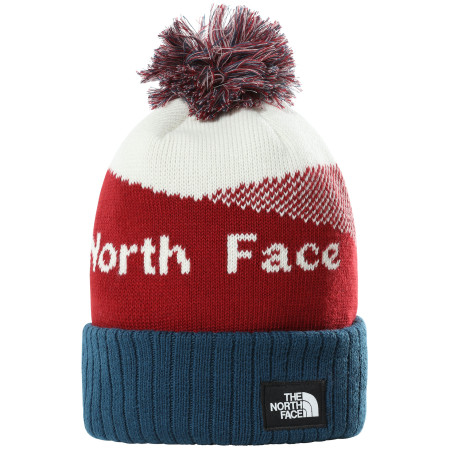Mütze The North Face Recycled Pom Pom rot/blau Vintgwht/Mntrybu/Crdnlrd