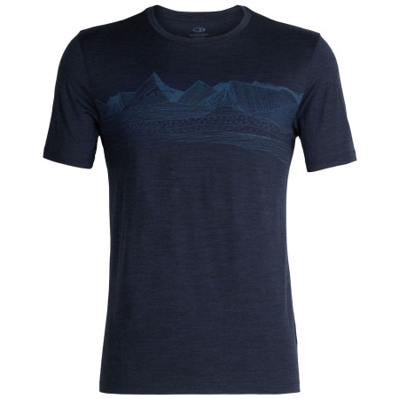Herren-T-Shirt Icebreaker Mens Tech Lite SS Crewe Pyrene blau DkNightHthr