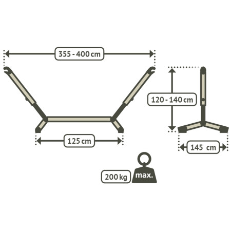 Ständer für Hängematte La Siesta Nautico do 200kg