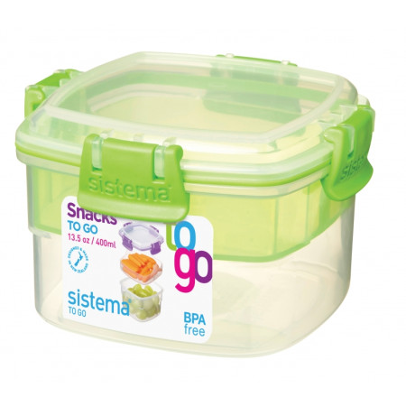 Lebensmittelbox Sistema Snacks TO GO 400ml grün
