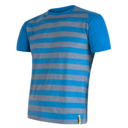 Herren-Funktionsshirt Sensor Merino Wool Active Kurzarm blau/grau BlueStripes