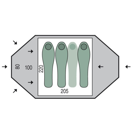 Zelt für 3 Personen Pinguin Taifun 3