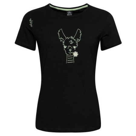 Damen-T-Shirt Chillaz Valencia Happy Alpaca schwarz Black