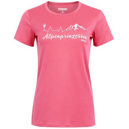 Damen-T-Shirt Regatta Wmn Fingal Slogan rosa Flamingo Pink