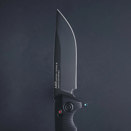 Klappmesser Acta non verba A400-BB, DLC, SL, ALOCK,G10 Black