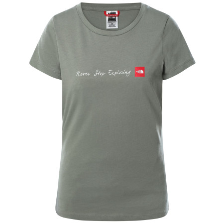 Damen-T-Shirt The North Face W S/S Neverstopexploring Tee grau/grün AgaveGreen