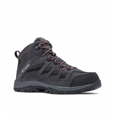Herren Trekkingschuhe Columbia Crestwood™ Mid Waterproof grau/blau Dark Grey, Deep Rust