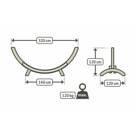 Ständer für Hängematte La Siesta Maera Eucalyptus (do 120 kg)