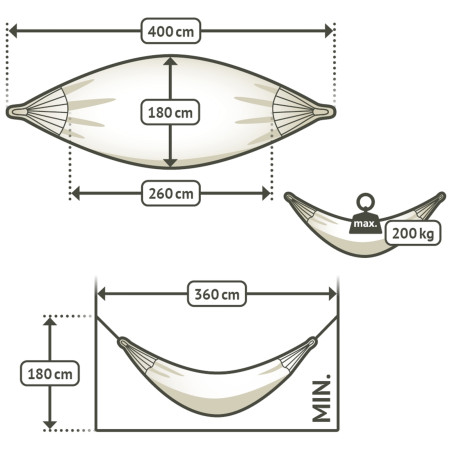 Hängematte La Siesta Brisa Double BRH16M