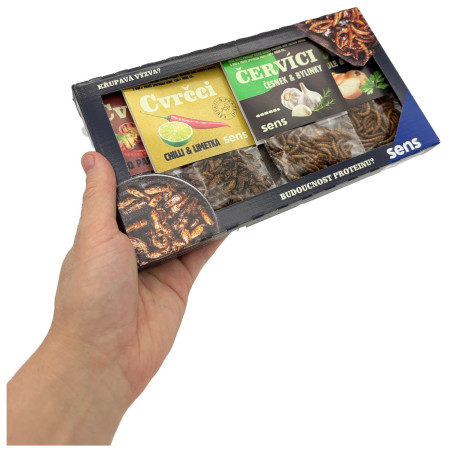 Essbare Grillen Sens Knusprige Grillen & Würmer - Gourmet-Geschenkbox