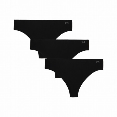 Damenhöschen Under Armour Pure Stretch No Show Thong - Solid 3Pk schwarz black