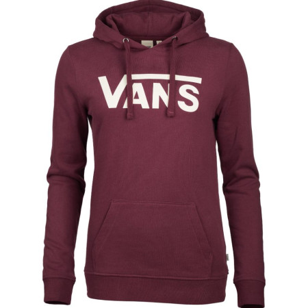 Damen-Sweatshirt Vans Wm Drop V Logo Hoodie rot Port Royale/Antique White