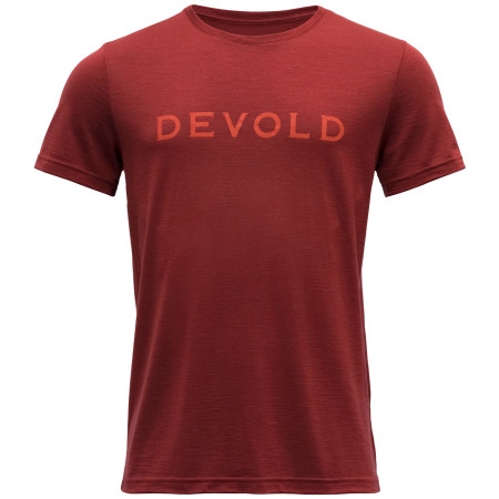 Herren-T-Shirt Devold Logo Man Tee rot Syrah