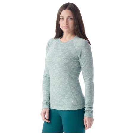 Damen-Funktionsshirt Smartwool W Classic Thermal Merino BL Crew Boxed hellgrün arctic green digi snow