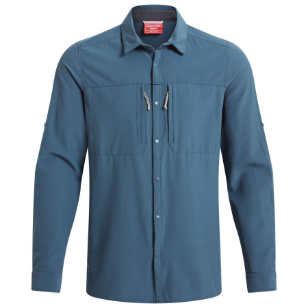 Herrenhemd Craghoppers NosiLife Pro Long Sleeved Shirt V dunkelblau Blue Stone