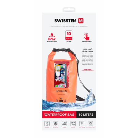 Wasserdichte Hülle Swissten WASSERDICHT ORANGE (10L)