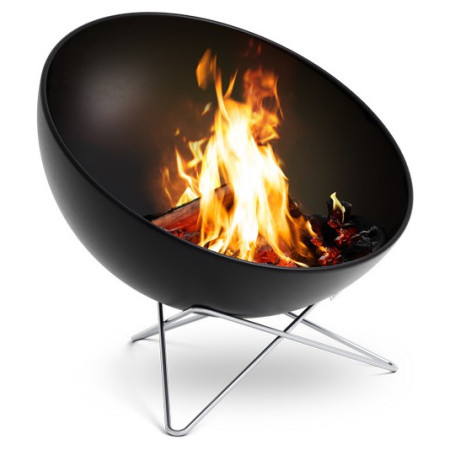 Feuerstelle Höfats Bowl 57 with star stand schwarz black