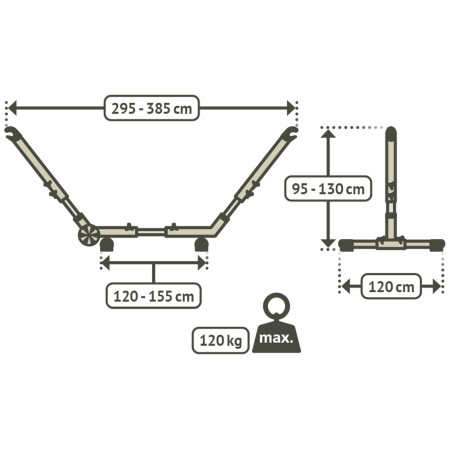 Ständer für Hängematte La Siesta Mediterráneo bis 120 kg