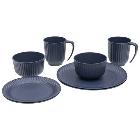 Geschirrset Outwell Delish 2 Person Dinner Set dunkelblau Navy Night