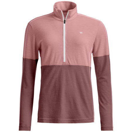 Damen Funktions-Sweatshirt Ortovox 185 Rock'N'Wool Zip Neck rosa Dusk Rose