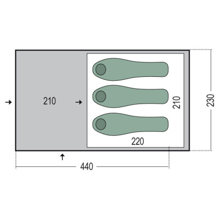 Familienzelt Pinguin Nimbus 3