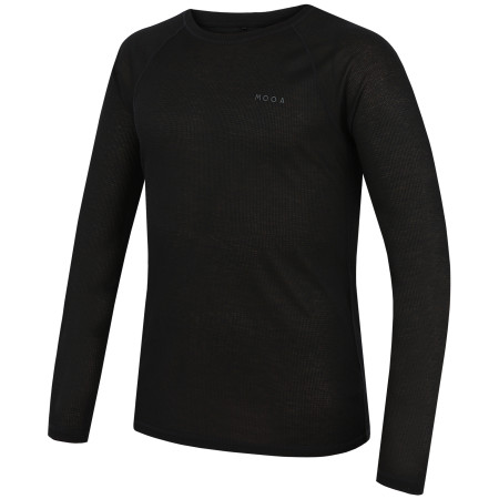 Herren-T-Shirt MOOA Singlebase Active Long schwarz Black