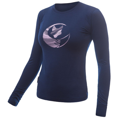 Damen-T-Shirt Sensor Merino Active Pt Fox dl.rukáv dunkelblau Deep Blue