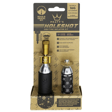 Handpumpe Peaty´s Holeshot Co2 Pumpa + Bombičky 2 Ks - Road & Gravel