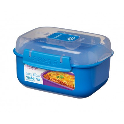 Essensbox Sistema Rectangle 525ML blau